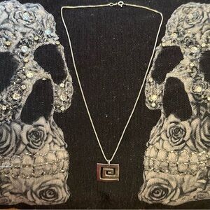 Mexico Sterling Silver stamped Modernistic Spiral Square